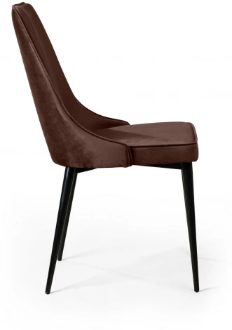 Стул Top Concept Oliver, бархат коричневый 12/ черный конус