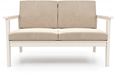 Диван Arsko прямой Лориан М беленый дуб велюр молочный