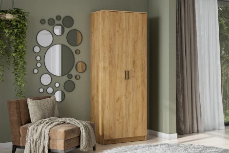 Шкаф распашной Арника ШК 2, Дуб золотой