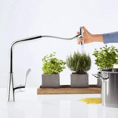 Смеситель Hansgrohe Metris Select 14884000 для кухонной мойки