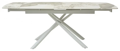 Стол RIVOLI 140 GLOSS LUXURY PANDORA SINTERED STONE/ WHITE