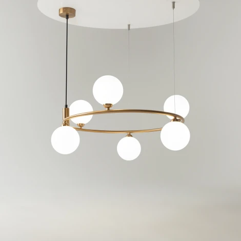 Подвесной светильник Ring MOD013PL-06BS1 (220V, на тросе, шарики)