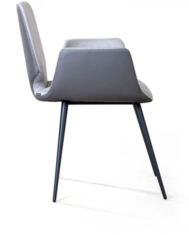 Стул с подлокотниками Top Concept Adam, рогожка комби серый