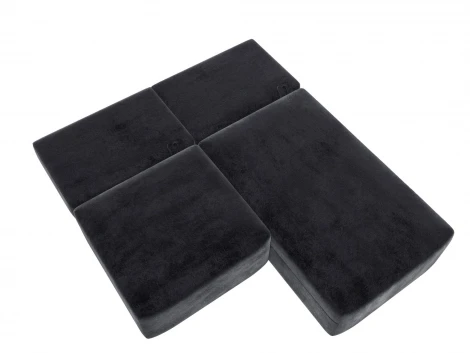 Диван угловой модульный Лига-060 НПБ угол универсальный (ЛДСП,Брус,Фанера/Пластик/Велюр/Темно-серый) Лига Диванов 129497