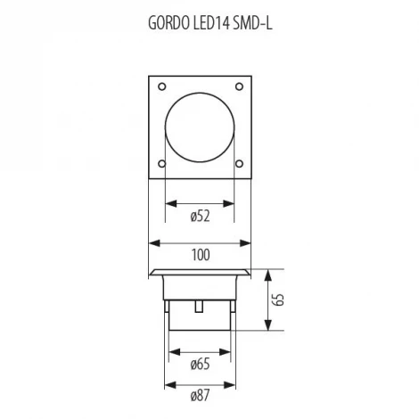 Встраиваемый светильник уличный Gordo Led 22051