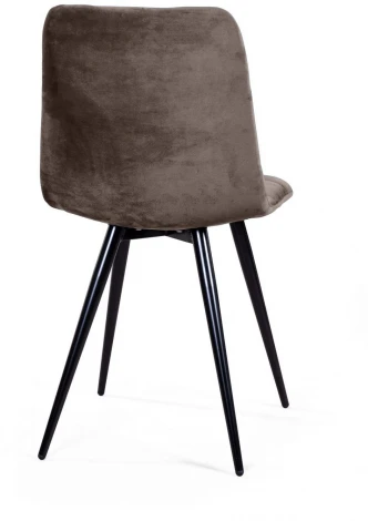 Стул UNO, бархат пепельно-бежевый 25 / чёрный конус Top Concept UNO 74695
