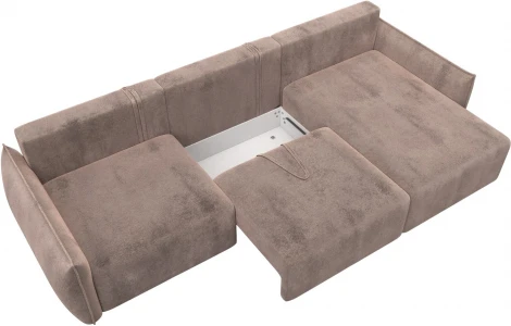 Диван угловой Лига-051 НПБ Лонг угол универсальный Лига Диванов (Велюр) арт.128665