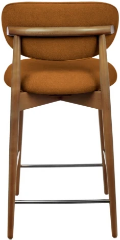 Стул полубарный Lucas 3 терракотовый букле с ножками цвета орех Bradexhome арт.RF 0802