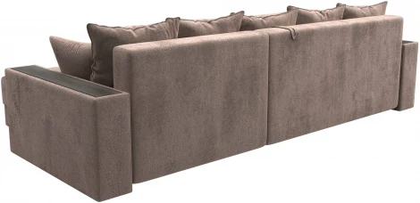 Диван угловой с декором и полкой Лига-050 НПБ Лига Диванов (Велюр) арт.128608