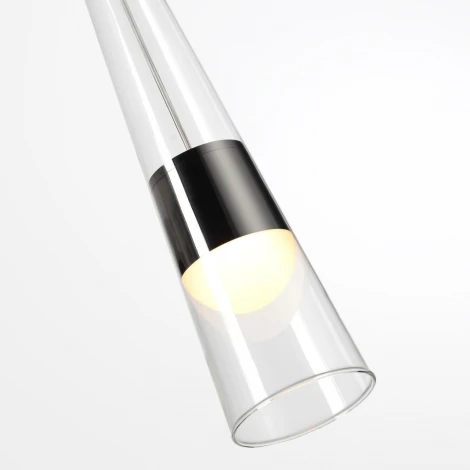 Подвесной светильник Odeon Light Lump 5044/12L глянц.темн.хром/прозрачный/металл/стекло LED 12W 3000K 1334Лм (220V, на проводе)