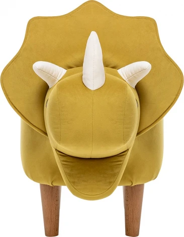 Пуф Leset Dino COMBI (Фанера,Массив дерева,Велюр/Желтый,Белый) арт.2500000127830