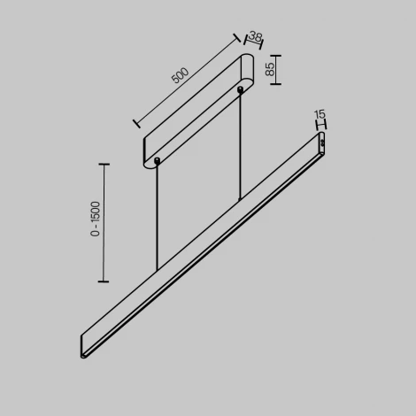 Подвесной линейный светильник светодиодный с датчиком движения и сенсорным выключателем Maytoni Euphoria P109PL-36W2.7-6K-W