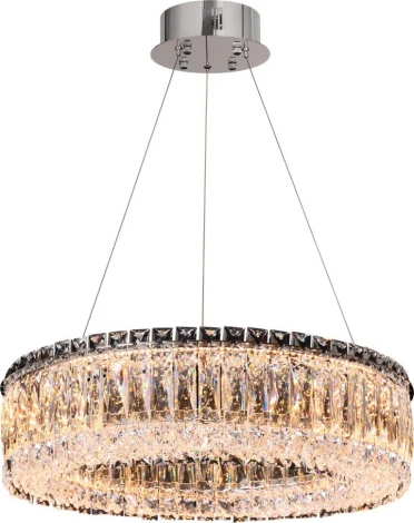 Подвесная люстра Fluorite Vetto FL1054-5P (LED, 220V, хрусталь, на тросе, круглые)