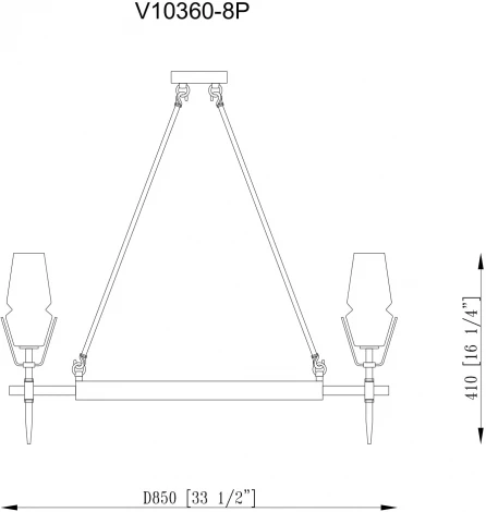 Подвесная люстра на штанге Moderli Stella V10360-8P (220V)