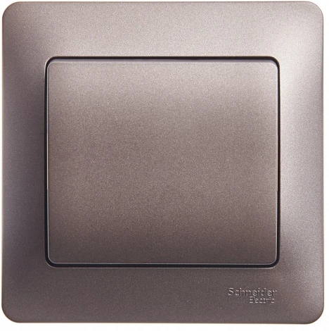 Выключатель встраиваемый одноклавишный (графит) Systeme Electric Glossa GSL001312