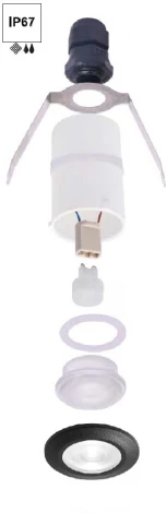 Встраиваемый светильник уличный Fumagalli Teresa 2L0.000.000.AXZ1L (220V, круглые, IP67)