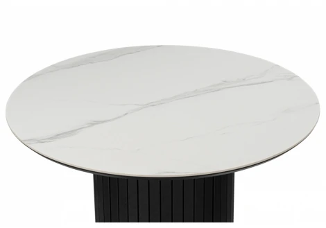 Кухонный стол Notta Гравент 90 белый мрамор snow white / черный