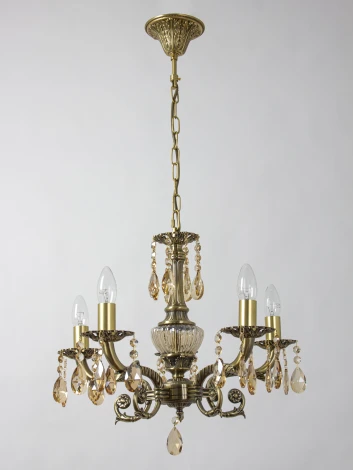 Подвесная люстра Abrasax Sylvia L.8110-5BR (220V, на цепи, свеча)