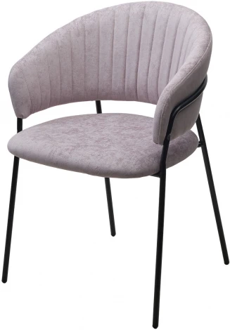 Стул M-City ГЕММА, цвет RAIN 10 lavanda, велюр / черный каркас