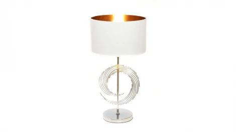 Интерьерная настольная лампа Lumina Deco Fabi LDT 5531 CHR+WT
