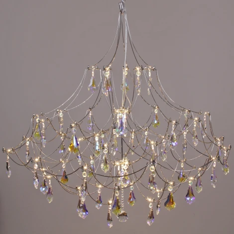 Подвесная люстра светодиодная хрустальная с пультом ILLUMICO IL8006-800HX-60 Ether