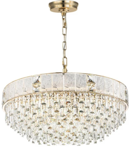 Подвесная люстра Odeon Light Fiesta 5070/21 золото/прозрачный/матовый/металл/хрусталь/стекло E14 21*40W (220V, на цепи)