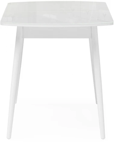 Стеклянный стол Woodville Бейкер 120(152)х70х75 белый 551080