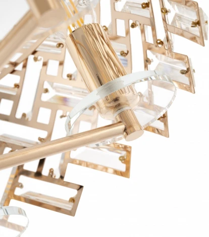 Потолочная люстра хрустальная на штанге Arte Milano Sorrento-7019 377019/6/50/470 GD (220V)