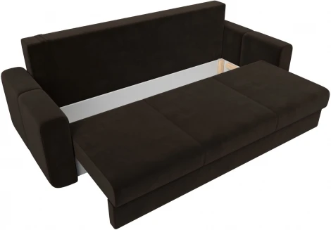 Диван прямой Лига-031 (Коричневый/Микровельвет) Лига Диванов арт.121266