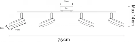 Спот Arte Lamp Ciambella A8972PL-4CC