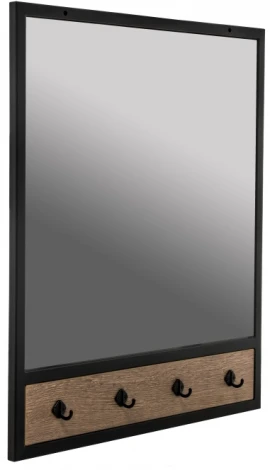 Настенная вешалка Woodville Персей дуб велингтон / черный матовый 420988