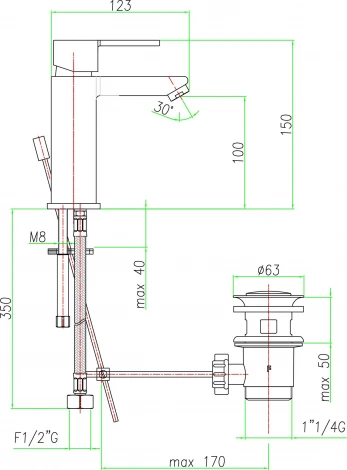 Смеситель Fiore Katana 77CR7530 для биде