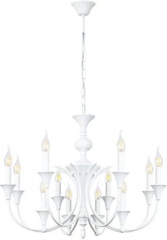 Подвесная люстра Arte Lamp Collinetta A4094LM-12WH (220V, на цепи, подсвечник, свеча)