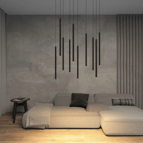 Подвесной светильник Denkirs Glingor DK4303-BK (LED, 220V, на проводе, круглые)