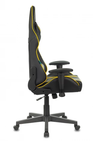 Кресло игровое Zombie A4 черный/желтый эко.кожа с подголов. крестовина пластик