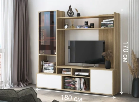 Готовая гостиная Woodville Брия сонома / белый 540625