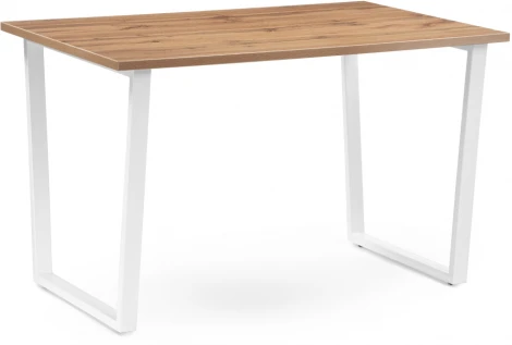 Стол Notta Лота Лофт 140 25 мм белый матовый / дуб вотан 489651