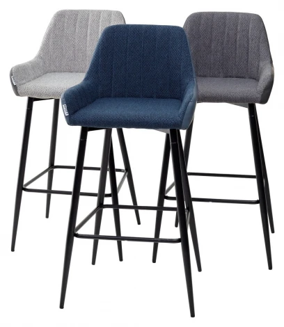 Барный стул M-City PUNCH теплый серый TRF-08/ экокожа серая сталь RU-07