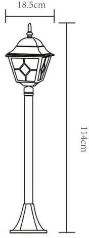 Наземный фонарь Arte Lamp Berlin A1016PA-1BN