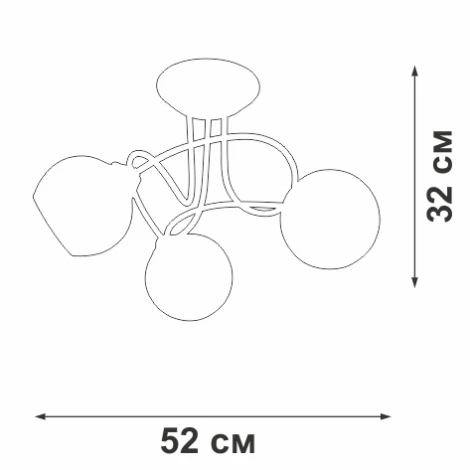 Потолочная люстра на штанге V3995-0/3PL Vitaluce