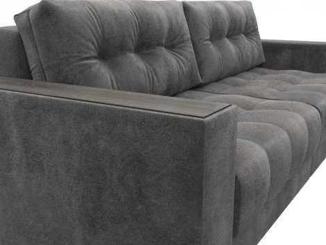 Диван прямой с декором Лига-049 НПБ Лига Диванов (Велюр) арт.128406