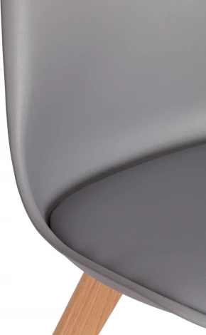 Стул TULIP (mod. 73-1) / 2 шт. в упаковке Tetchair (Дерево,Пластик,Экокожа/Серый) арт.24364