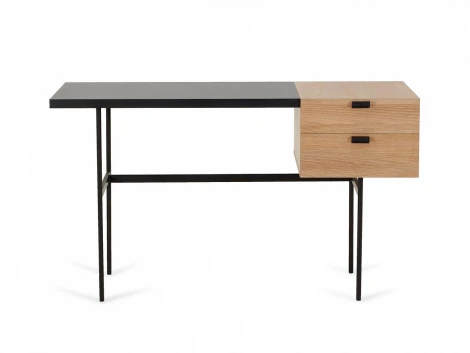 Стол рабочий Tanis ОГОГО 725559 (робиния брэнсон, черный)