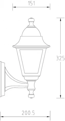 Уличный настенный фонарь Oasis Light QUADRO S 79901S/04 Gb