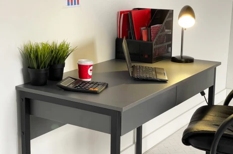 Стол Юниор Mebelson (ЛДСП,Металл/Графит,Черный) арт.SMU-01.2755