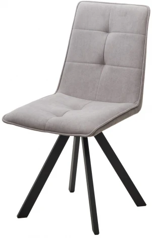 Стул BRONX, 360 град. поворот. B22 Серый, велюр / черный каркас, М-City