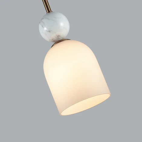 Подвесной светильник Odeon Light Lolla 4359/1B бронзовый/белый/камень/металл IP20 E14 40W 220V