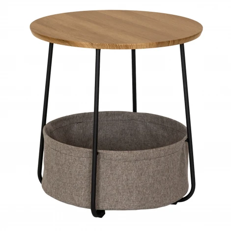 Стол журнальный Саут 11Д дуб вотан/черный Mebelik 009859