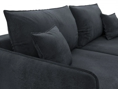 Диван прямой Лига-064 НПБ (ДСП/Дерево/Велюр/Темно-серый) Лига Диванов 129611