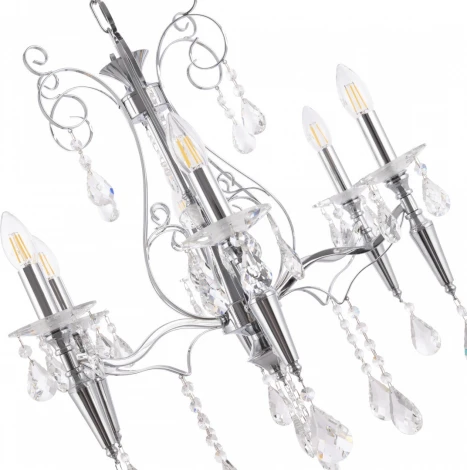Подвесная люстра Arte Milano AM347710 347710/6 CR (220V, подвески, на цепи, подсвечник, свеча)
